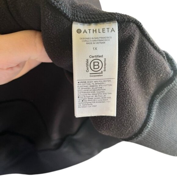 Athleta Zip-Up Triumph Hoodie 1X Black Jacket - Picture 12 of 13